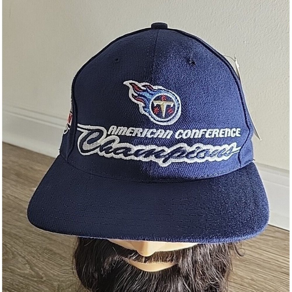 Vintage NOS NFL American Conference Champion Super Bowl 2000 Football Men OS Cap